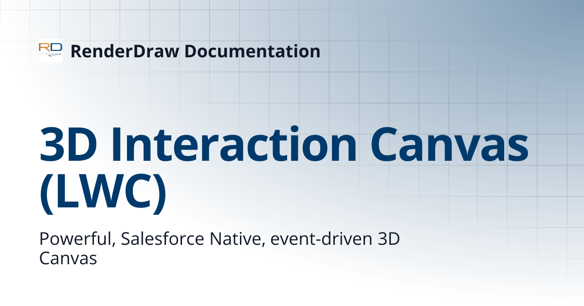 3D Interaction Canvas (LWC) | RenderDraw Documentation