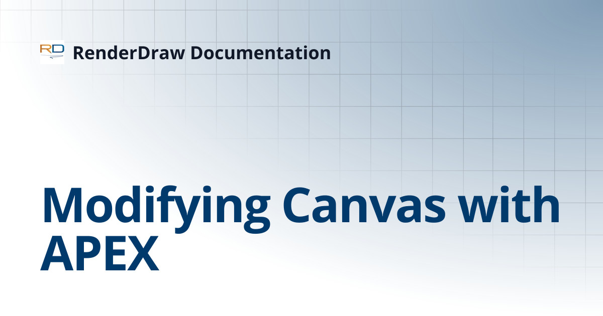 Modifying Canvas with APEX | RenderDraw Documentation